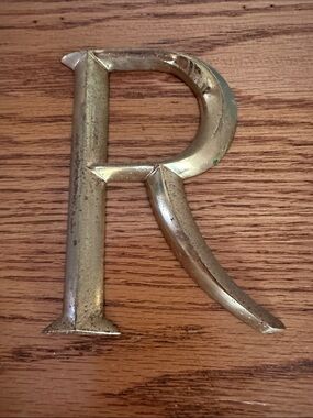 Solid Brass Letter R